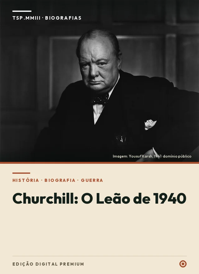 Capa do e-book Churchill: O Leão de 1940